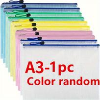 A3/A4 Vandeniui atsparus plastikinis užtrauktuku popieriaus aplankas-dėklas knygai, pieštukams, rašikliams, dokumentų laikymo maišelis biurui, studentų reikmenims blue