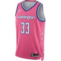Nike x NBA Washington Wizards 22-23 Jersey 'Kyle Kuzma 33' Men's DO9613-683 L pink