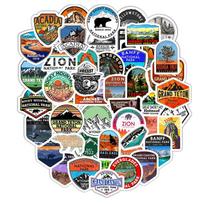 10 30 50Pcspack National Park Stickers Waterproof Skateboard Motorcycle Guitar Luggage Laptop Bicycle Sticker Kids Toys black