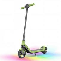 Electric Scooter for children 6-12 years old, Adjustable Speed 6/10/16 km/h, Range 10 km, Integrated LEDs, GREEN