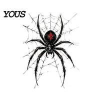 Holiday Party Window Decals Halloween Spider Static Clings, PVC Waterproof Web Decals, Seasonal Glass Covers Removable Spooky Stickers for Indoor 1pc black