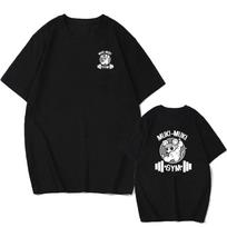 Japanese Anime Demon Slayer Printed T-Shirt Funny Ninja Mouse Muki Muki Gym T-Shirt Muscle Mouse T-Shirt Crew Neck  Top S gray