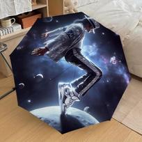 1pc Space Dancer Michael Jackson Automatic Folding Umbrella, Portable Collapsible Design, Casual Outdoor Accessory L1202021