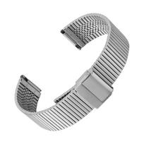 Aukštos kokybės Milano tinklelio nerūdijančio plieno laikrodžio dirželis, skirtas „Samsung Galaxy Watch Active 2 Gear S3“ laikrodžio dirželiui, 18, 20, 22 mm. 18mm gray