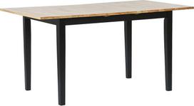 Beliani Išskleidžiamas valgomojo stalas HOUSTON šviesiai rudas/juodas 120/150 cm 90 cm pušies mediena