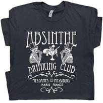 Absinthe Bar T Shirt Paris France Cool Drinking Vintage Beer Alcohol Mens Womens Unisex T-Shirt S