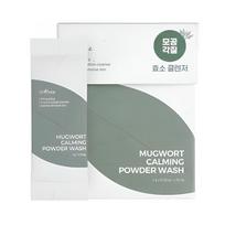 ISNTREE Mugwort Calming Powder Wash Enzyme Cleanser 1g x25 Deep Cleansing Pore Care Gentle Exfoliation white