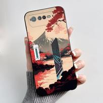 Phone Case For Asus ROG Phone 6 5G Soft Silicone Black Case Elegant Style Cartoon Pattern Snow Mountain Casing Asus ROG Phone 6 5G