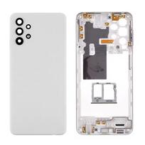 Pilnas korpusas Samsung Galaxy A32 5G SM-A326 vidurinis rėmelis + baterijos galinis dangtelis galinės durelės su kameros objektyvu juoda