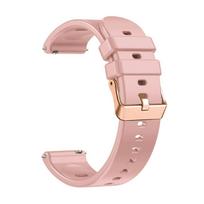 20mm Watch Band Strap For Amazfit GTR Mini/42mm/GTS 4 2 Mini 3 2e Silicone Wristband For Amazfit Bip 3 Pro Replacement Bracelet 20mm Universal rožinė