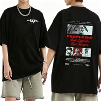 Raperio Tupac 2pac Grafinis Marškinėlis Vyrams Moterims Drabužiai Hip Hop Mada Oversized Gatvės Stilius Vyriški Laisvalaikio Minkštos Medvilnės Marškinėliai Viršūnės XL