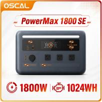 OSCAL PowerMax1800SE Nešiojama elektrinė, 1024Wh LiFePO₄ baterija, 1800W vardinė / 3600W maksimali galia, Namų lauko stovyklavimas Mobilus maitinimas OSCAL PowerMax 1800SE-YY
