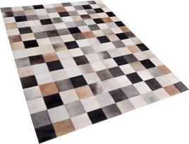 Beliani Kilim SOKE spalvotas 160 x 230 cm natūrali oda