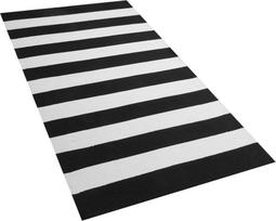 Beliani Lauko kilimas TAVAS juodas/baltas 80 x 150 cm