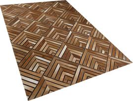 Beliani Kilimas TEKIR rudas 140 x 200 cm natūrali oda