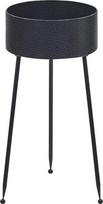 Beliani Gėlių stovas LEIKA 29 cm juodas metalinis