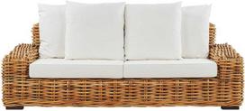 Lauko baldų komplektas Beliani Trivietė sodo sofa FORLI iš natūralaus ratano