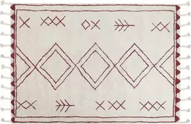Beliani Kilimas KENITRA kreminės baltos spalvos 140 x 200 cm Medvilnė