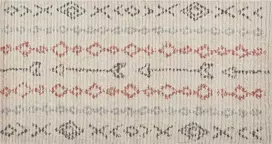 Beliani Kilimas DISPUR smėlio spalvos 80 x 150 cm medvilninis