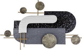 Beliani Sienų dekoracija LUTETIUM Metal 55 cm Juoda