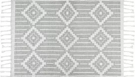 Beliani Lauko kilimas TABIAT pilkas 160 x 230 cm
