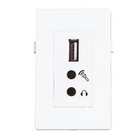 Garbot Garbot BN4900-USB A+2XJ Baltas elektros lizdas