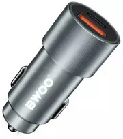 BWOO 38W greitasis automobilinis įkroviklis BO-CC73 QC 18W + PD 20W, pilkai sidabrinis