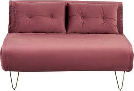 Beliani Dvivietė išskleidžiama sofa VESTFOLD, veliūrinė, rožinė