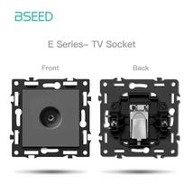 BSEED Switch DIY Modules Smart Light Switch Parts White Glass Frame DIY Combination Wall Sockets USB Charge Key E-Series EU standard