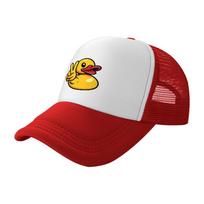 Duck Logo Mesh Baseball Cap Breathable Trucker Hat White Black Design Casual Outdoor Sun Protection Hat white