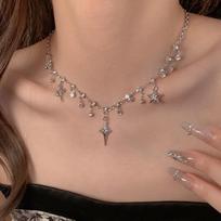 2026 New Punk Silver Color Thorny Choker Necklace for Women Men Hip Hop Rock Metal Irregular Flame Shape Necklaces Jewelry
