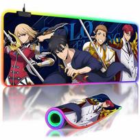 RGB Backlit Anime Solo Leveling Mouse Pad Cute Anime Grils Lager Gamer Accessories Overwatched Mouse Mat Non-Slip Keyboard Mat RGB 300x600x3mm black