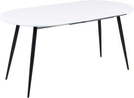 Beliani Išskleidžiamas valgomojo stalas STAVERTON baltas 120/160 cm 80 cm