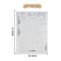 A4 Storage Album Binder with 4, 6, & 10-Grid PVC Page Protector for Cards, Documents, and Photos. white