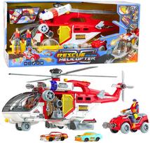 Lean Toys Multifunkcinis gelbėjimo sraigtasparnis su priedais
