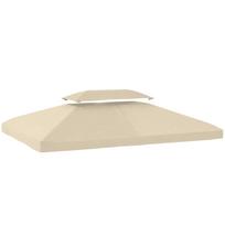 Pakeičiamas stogelis 4x3 m su dvigubu stogu, drenažinėmis skylutėmis ir UV apsauga. Tik stogelis, rėmas neįtrauktas. Baltas Kreminis 400 x 300 x 0.01 cm