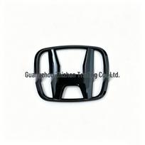 Tuščiaviduriai priekiniai ir galiniai vairo rato emblemos lipdukai Honda Accord, CRV, Odyssey, Fengfan, Fit, Civic Steering Wheel A - 53x43mm black