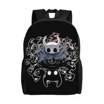 Hollow Knight Backpack for Men Women Cool High School Business Daypack Game Anime College Canvas Bags Outdoor gray