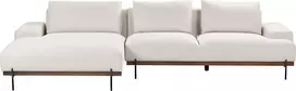 Beliani 4 vietų kampinė sofa MARIFERD šviesiai smėlio spalvos dešininė