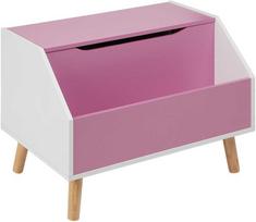 Beliani Žaislų dėžė CASPER 43 cm rausva
