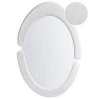 Beliani Sieninis veidrodis MASSAY 53 cm 90 cm veliūrinis baltas