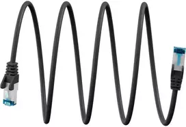 Goobay Kabelis krosowy – goobay tinklo kabelis, Cat 6a, S/FTP (PiMF), juoda, 3 m (79343)