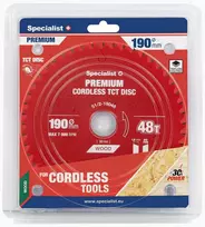 SPECIALIST+ pjovimo diskas Cordless 190x48Tx30mm