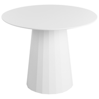 Beliani Valgomojo stalas PLATO baltas 100 cm metalinis