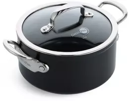 Green Pan Žalias Pan Greenpan GreenPan Barcelona Pro Puodas 24 cm Juodas