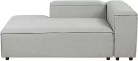Sofa Beliani Dešininis šezlongas ARDAL šviesiai pilkas