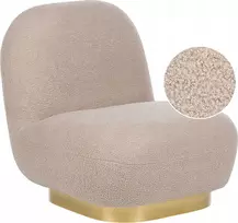 Beliani LOVIISA Boucle fotelis, smėlio spalvos