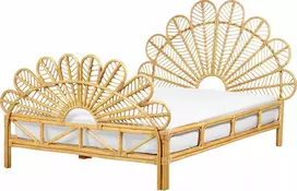 Beliani Rotango lova FLORENTINE 140 x 200 cm šviesiai ruda