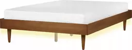 Beliani LOVA TOUCY su LED apšvietimu 140 x 200 cm, ruda