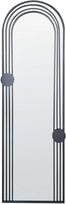 Beliani Sieninis veidrodis AJAIN 45 cm 146 cm metalinis juodas